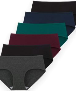 INNERSY Atmungsaktive Damen Unterhosen Basics 6er Pack | INNERSY Baumwoll Unterwäsche Damen Hipster Bequem Basic Set |