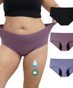 INNERSY Periodenunterschwäsche für Starke Blutung (44-62) - Oeko-Tex Standard 100 - 3er Pack