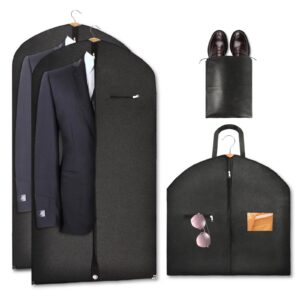 Riwer Premium Kleidersack Schwarz Reisen Aufbewahrung Business Anzugtasche Mottensicher