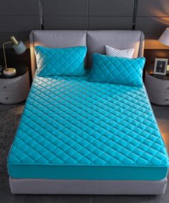 Premium Warme Spannbettlaken Hellblau 90x200cm+36cm - Kuschelige Cashmere Touch Bettlaken, Perfekte Matratzenpassform