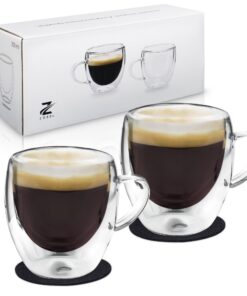 Zobel doppelwandige Kaffeegläser | Spülmaschinenfest & hitzebeständig | Cappuccino Tassen
