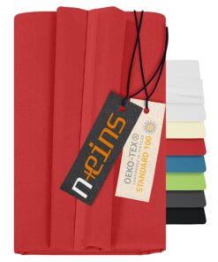 NPlusEins Rotes Laken ohne Gummizug - 100% Baumwolle - 150 x 250 cm - OEKO-TEX Standard 100