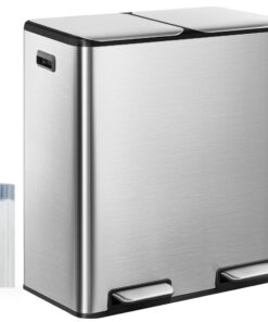 Hzuaneri Küchenmülltrennsystem 2x30L Silber SW06099E