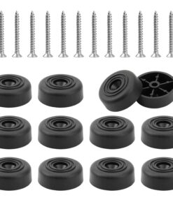 12 Stück Schwarz Moorende Füße, Mit Schrauben Füße Für Möbel, Ideal für Sofa- und Schrankfüße (Schwarz, 3,3x1,3cm) 12 S