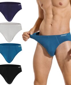 ### INNERSY Slip Herren Weich Unterhosen Männer Atmungsaktive Unterwäsche Sport Basic Slips 4er Pack OEKO-TEX STANDARD 1