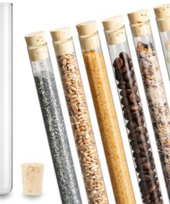 Tuuters 25x Gläser Reagenzgläser für Basteln | Tuuters 140 x 16mm Natur-Korken Reagenzgläser Set | Tuuters 25x Reagenzg