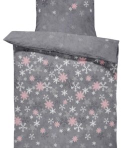 Leonardo Vicenti Winterbettwäsche Thermo Fleece Kristallgrau 135x200 cmWarm und Flauschig für den Kuschelbereich 2 Teile