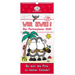 Sheepworld 45988 Partner-Kalender 2020 - Zweisamkeitswandkalender, romantisch design, romantische Geschenke für Partner,