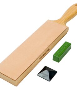 SHARPAL Doppelseitiger Leder-Streichriemen Kit | Ideal für Scharflegen von Messern und Macheten | Perfekt für Outdoorexp