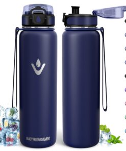 Edelstahl-Trinkflasche 500ml BPA-Frei, Thermoskanne für Kinder, Wandern und Fitness