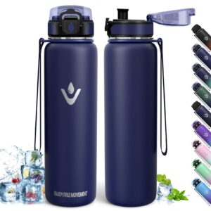 Edelstahl-Trinkflasche 500ml BPA-Frei, Thermoskanne für Kinder, Wandern und Fitness