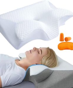 Curosleep Orthopädisches Kissen 2025 Upgrade – Ergonomisch für Seitenschläfer, lindert Nackenschmerzen (Weiß)