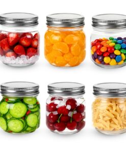 6 Stück Mason-Jar mit Schraubdeckel, ideal für Hausgemachten Marmelade und Fermentation von Lebensmitteln (250ml) | 6 M