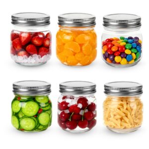 6 Stück Mason-Jar mit Schraubdeckel, ideal für Hausgemachten Marmelade und Fermentation von Lebensmitteln (250ml) | 6 M