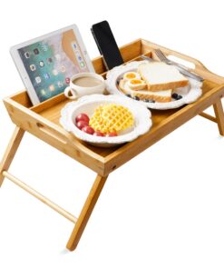 unycos Klappbarer Laptoptisch aus Bambus, Betttisch, Arbeitstisch