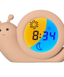 Alecto BC110BE Simon - Pädagogischer Nachtlichtschlaftrainer für Kinder - Lernen von Schlafen und Aufwachen - Taupe