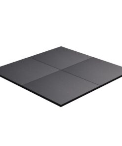 GORILLA SPORTS® Bodenschutzmatte 100 x 100 cm – rutschfestes Gummi (schwarz) | Trainings- & Fitnessmatte fürs Home-Gym