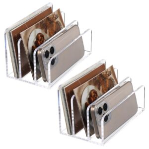 AojSup transparenter Acryl-Briefhalter, 3-stöckig, vertikal, für Büromöbel, Dokumente und Akten-Organizer (17,5 x 10,1 x