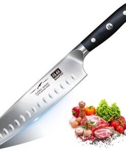 Sänfische Küchenmesser Santoku Schärfte Edelstahl 18cm Deutscher Carbon Geschenkbox