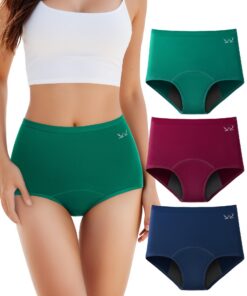 **Starke Blutung Periodenunterschwäsche Damen Baumwolle OEKO-TEX STANDARD 100** | **High Waist Periodenunterwäsche Frau