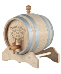 1 Liter Personalisiertes Eichen-Holzfass mit Namensgravur - Geschenkidee für Whisky-Liebhaber