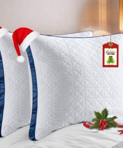 Kissen Kopfkissen 80x80 cm 2er Set, orthopädisches Seitenschläferkissen für Nackenkosten(atmungsaktiv, Premium Mikrofase