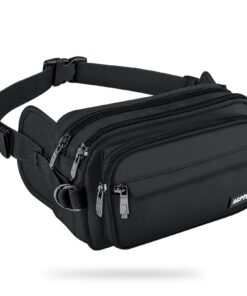 AGPTEK Bauchtasche Herren Damen wasserdichtig 5 Einzelfächer Hüfttasche Hundespaziergang Reise Wanderung Outdoor