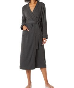 Amazon Essentials Leichter Damen Waffel-Bademantel Lang OEKO-TEX STANDARD 100 Plus Size