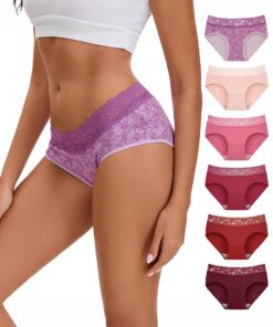 INNERSY Baumwolle Slips Damen Bequeme Hipster Unterwäsche Mehrpack | INNERSY Slips Baumwolle Damen Hipster Unterwäsche