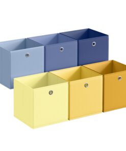 SONGMICS Ordnungsboxen Set, geruchsneutral, für Schlafzimmer & Wohnzimmer, Auswahl bunte Faltboxen RFB230XA09