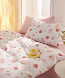 Freyamywendebettwäsche 2teilig Weiß Rosa Rot Lieblings mädchen Liebe Microfaser Reißverschluss