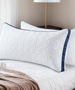Orthopädisches Seitenschläferkissen 40x80cm 2er Set Nackenkissen mit Mikrofaser Füllung OEKO-TEX