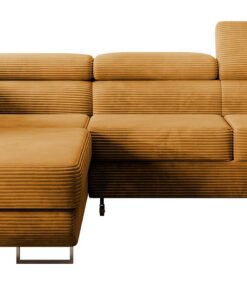 Selsey STEVIL - Ecksofa L-Sofa mit Schlaffunktion Ottomane links Senfgelb | Selsey STEVIL - Ecksofa L-Sofa Schlaffunkti