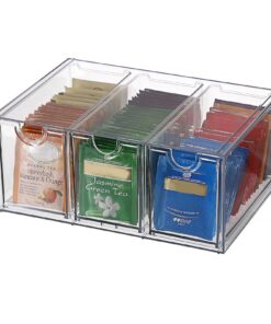 SUMTree Aufbewahrungsbox für Teebeutel mit Schubladen - durchsichtiger Acryl, Küchen Organizer für Tee, Kaffeepads, Süßs