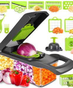 16 in 1 Gemüseschneider Mandoline Gemüsehobel - Multifunktionaler Vegetable Chopper für Kartoffeln Zwiebeln Obst