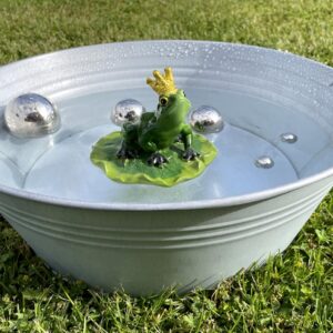 LB H&F Zinkwanne groß für Garten-deko und Miniteich - 40 cm groß - Pflanztopf und Blumentopf