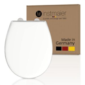 Instmaier Toilettendeckel mit Absenkautomatik | Duroplast Sitz | Ovale Form | Made in Germany | Leicht abzunehmende Bril