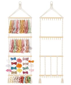 Mkono Stirnband-Halter Haarschleifen-Organizer Boho Dekor für Kinderzimmer mit 30 Haken