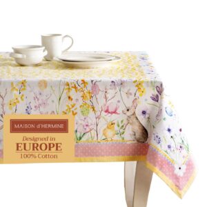 Maison d'Hermine Baumwolltischdecke Frühling/Sommer für Abendessen Partys OEKO-TEX STANDARD 100