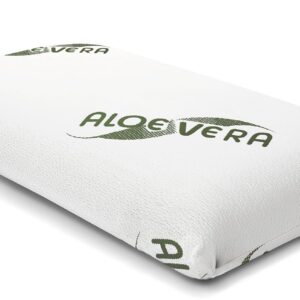 Siebenschläfer Orthopädisches Nackenstützkissen - Druckausgleichend,Visko-Gelschaum (Memory Foam), Aloe Vera Bezug, 70x4
