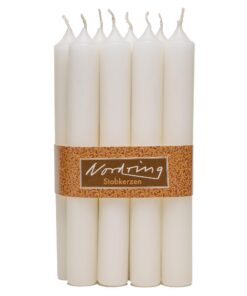 Nordring Stabkerzen Creme - 8 Stäbe, 2,2 x 18 cm | Speziell für Liebhaber von Kerzenlighting | идеale Geschenkeoption |