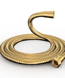 Acefy Goldner Duschschlauch 1,5m Qualitäts Brauseschlauch mit Knickschutz Ideal für Badegäste Edelstahl Anschlussfavicon