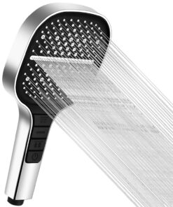 Wassersparend Duschkopf mit Stopptaste, chromierter Duschkopf mit 7 Strahlarten für Sparsame Badegäste | Regendusche mi