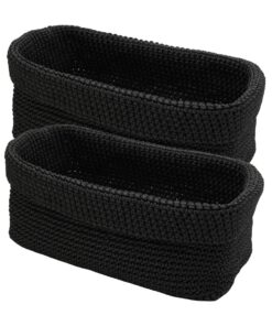 Nexum Schwarz Aufbewahrungskorb für Gäste Handtücher Kitchen Organizer Box (2stk, 29x15x18.5cm)
