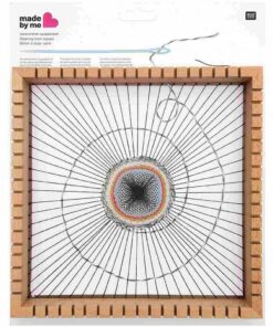 RICO Design Quadratischer Webrahmen Holz 23x23 cm für Zweckmäßige Webpräsentation
