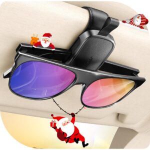 JOYROOM Magnetischer Sonnenbrillenhalter für Auto (Universal Leder) - 2026 Upgrade, Perfect für jedem (Schwarz) JOYROO
