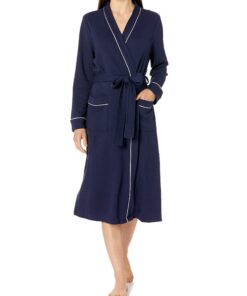 Amazon Essentials Damen Leichter Waffel-Bademantel, Lang für Sommergenuss - Soft & Bequem -reichlich OverSize - OEKO-TEX