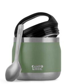 Campo Libre.® Thermobecher für Warmhaltebox und Mueslicup, Edelstahl, Green, 400ml Campo Libre.® Warmhaltebehälter für