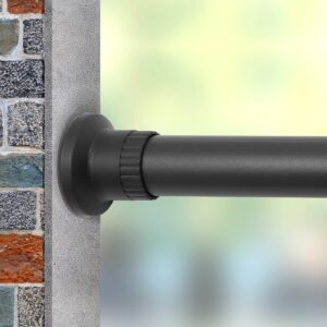 Vailge robuste Raumteiler Duschstange ohne Bohren (210–310 cm, schwarz) Vailge verstellbare Badezimmer Vorhangstange (