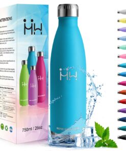 HoneyHolly Edelstahl Trinkflasche 750ml - BPA-frei Auslaufsicher Thermosflasche für Fitness Gym Fahrrad
